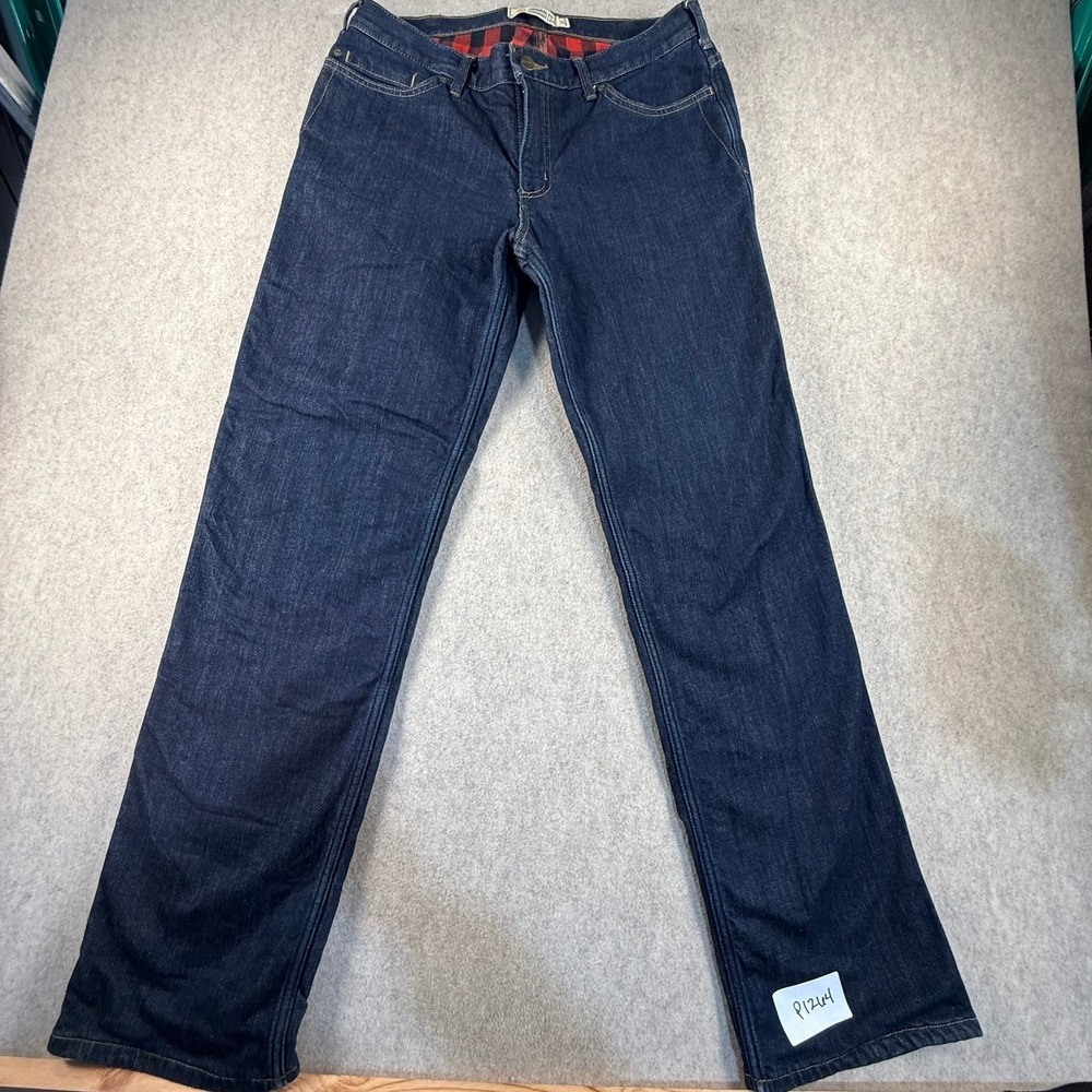 Carhartt Womens 12 Regular Flannel Lined Jeans Original Fit Straight Leg 102729